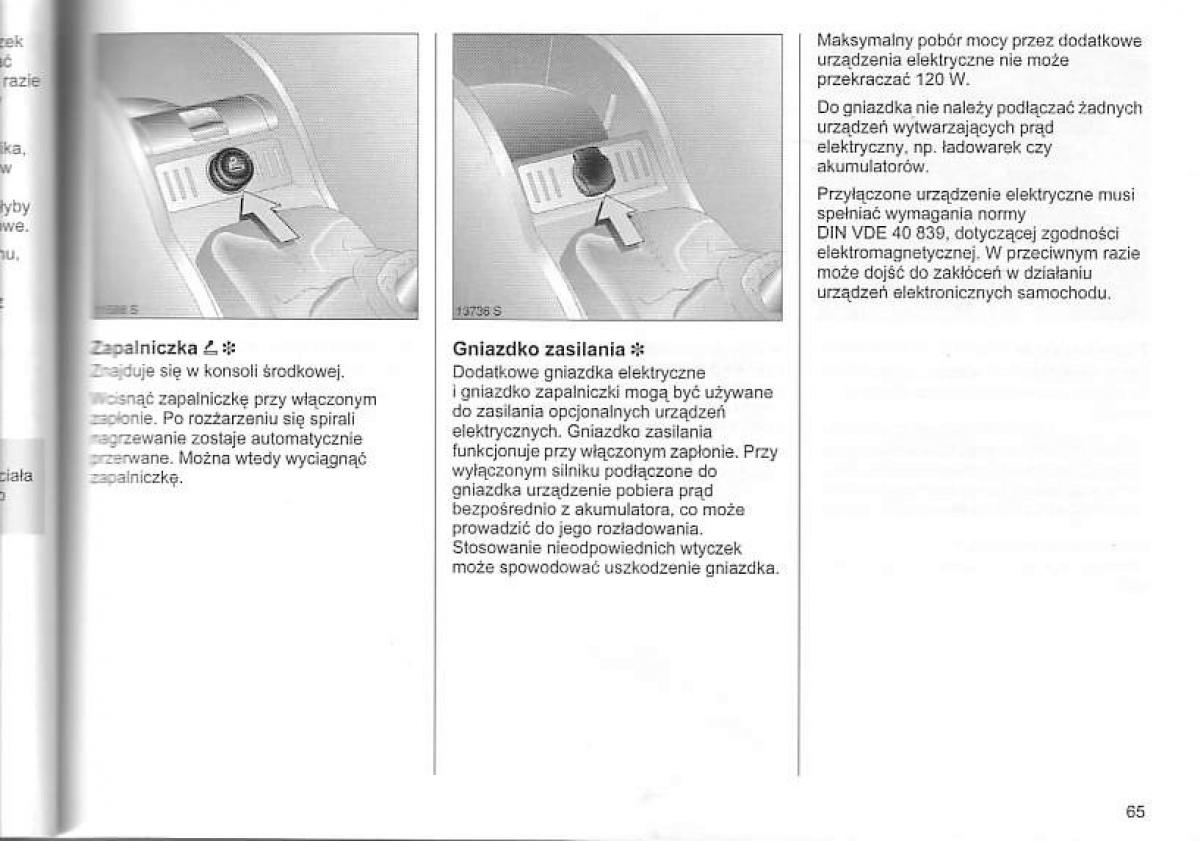 Opel Corsa C instrukcja obslugi / page 69