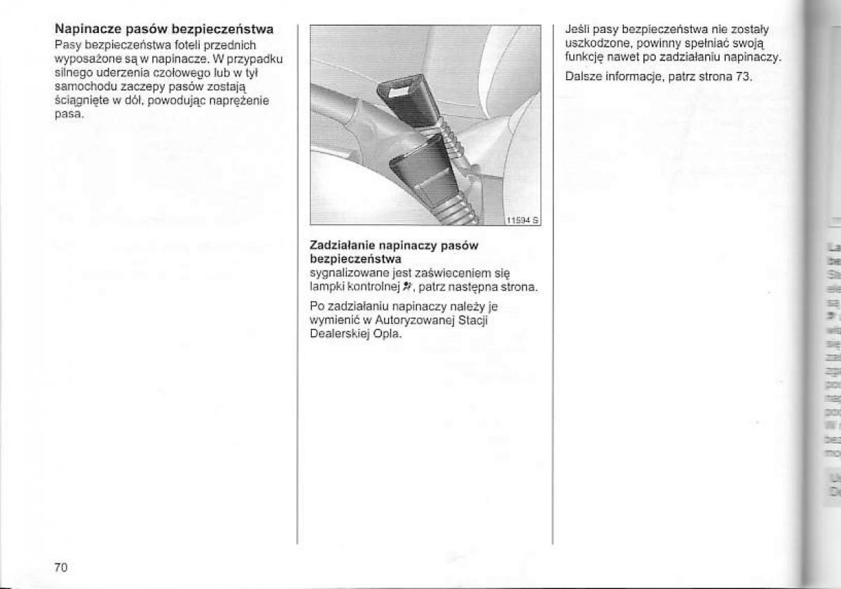 Opel Corsa C instrukcja obslugi / page 74