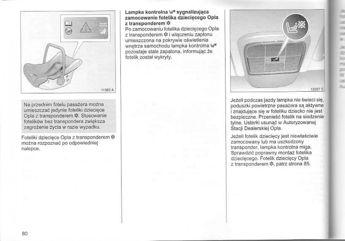 Opel Corsa C instrukcja obslugi / page 84