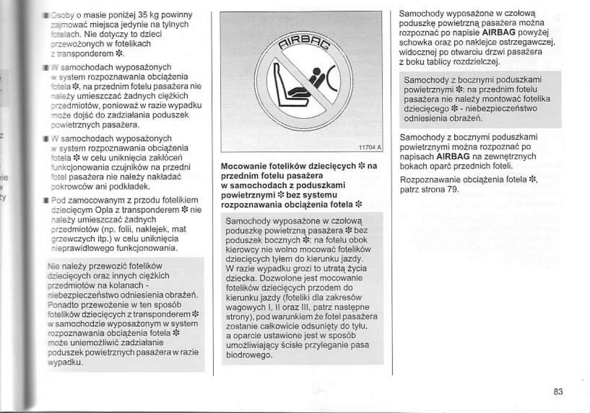 Opel Corsa C instrukcja obslugi / page 87