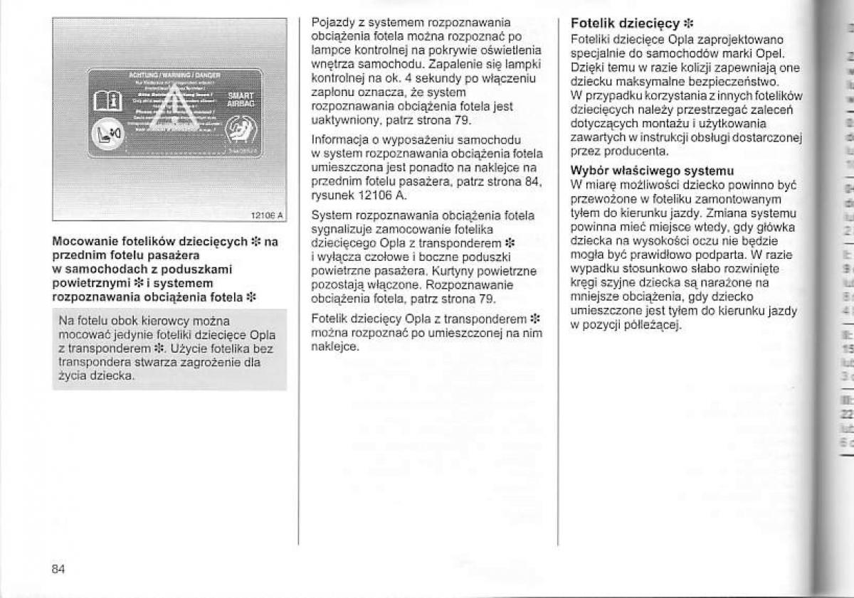 Opel Corsa C instrukcja obslugi / page 88