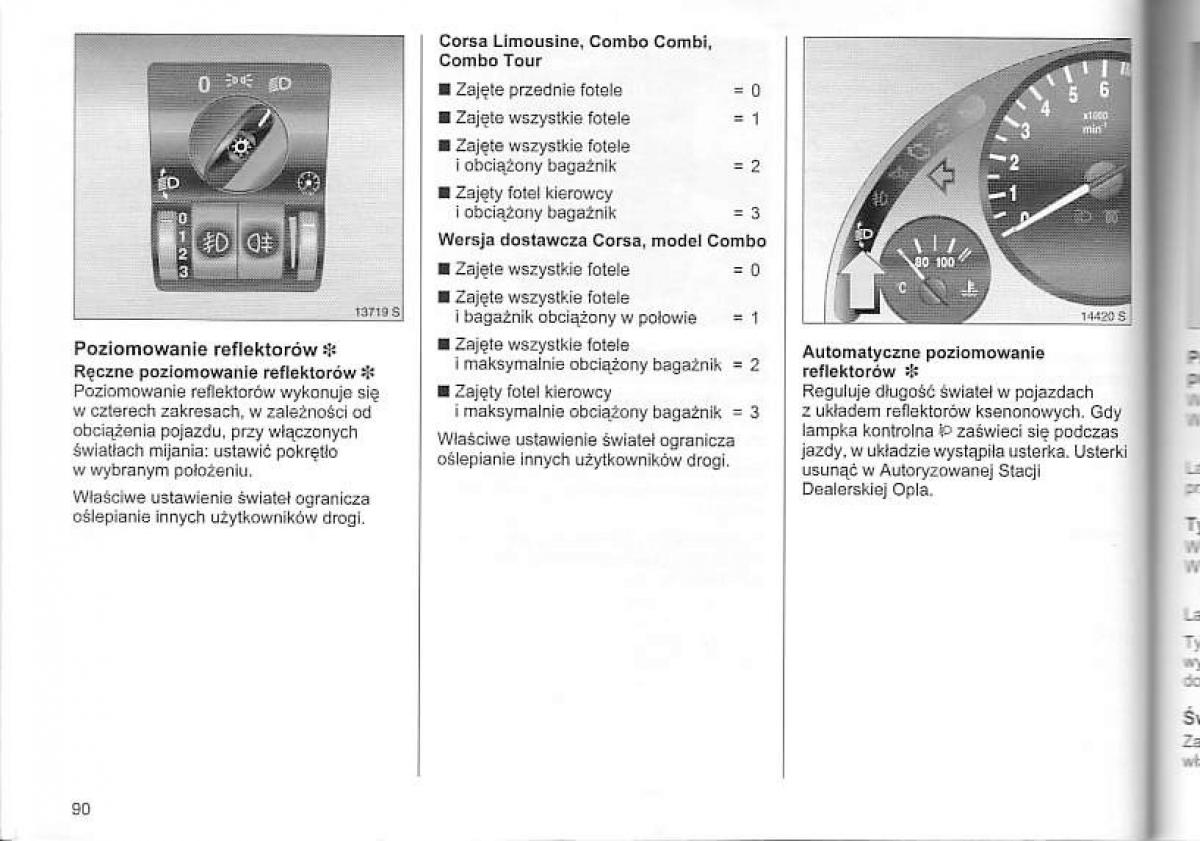 Opel Corsa C instrukcja obslugi / page 94