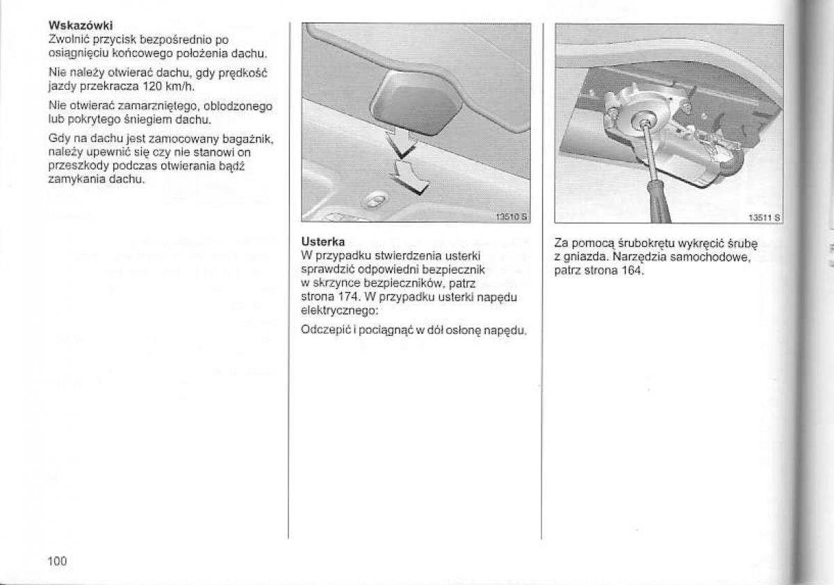 Opel Corsa C instrukcja obslugi / page 104