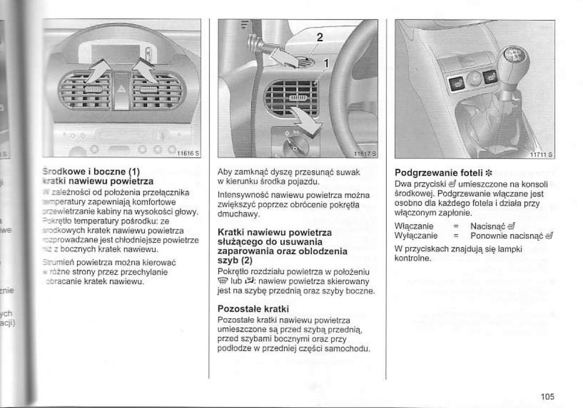 Opel Corsa C instrukcja obslugi / page 109