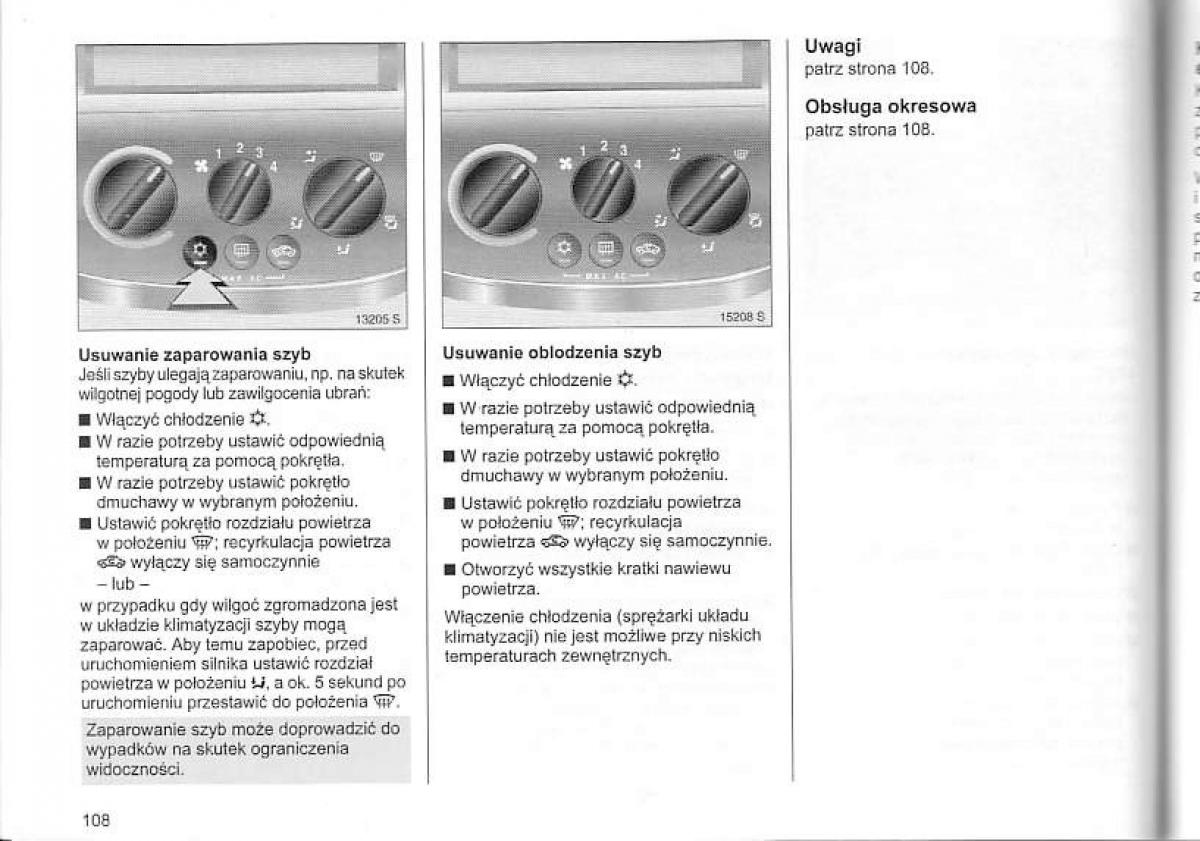 Opel Corsa C instrukcja obslugi / page 112