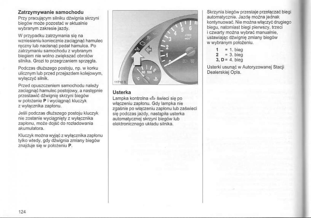 Opel Corsa C instrukcja obslugi / page 128