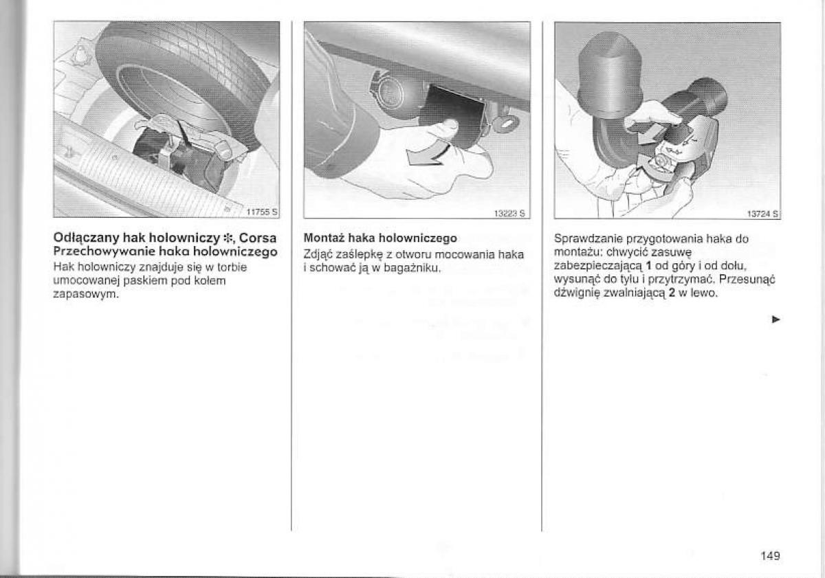 Opel Corsa C instrukcja obslugi / page 153