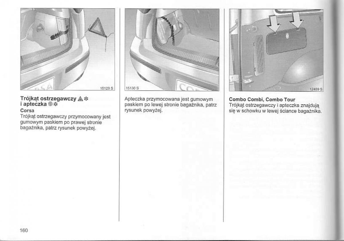 Opel Corsa C instrukcja obslugi / page 164