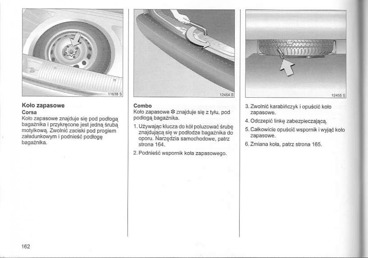 Opel Corsa C instrukcja obslugi / page 166