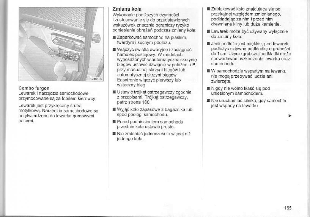 Opel Corsa C instrukcja obslugi / page 169