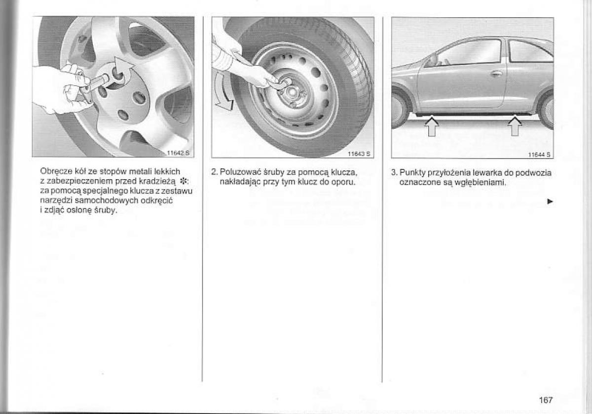 Opel Corsa C instrukcja obslugi / page 171