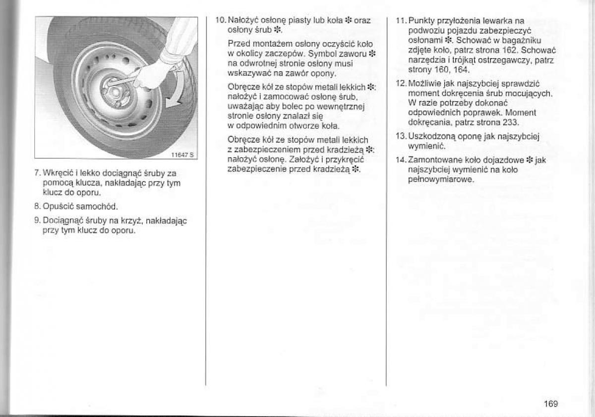 Opel Corsa C instrukcja obslugi / page 173