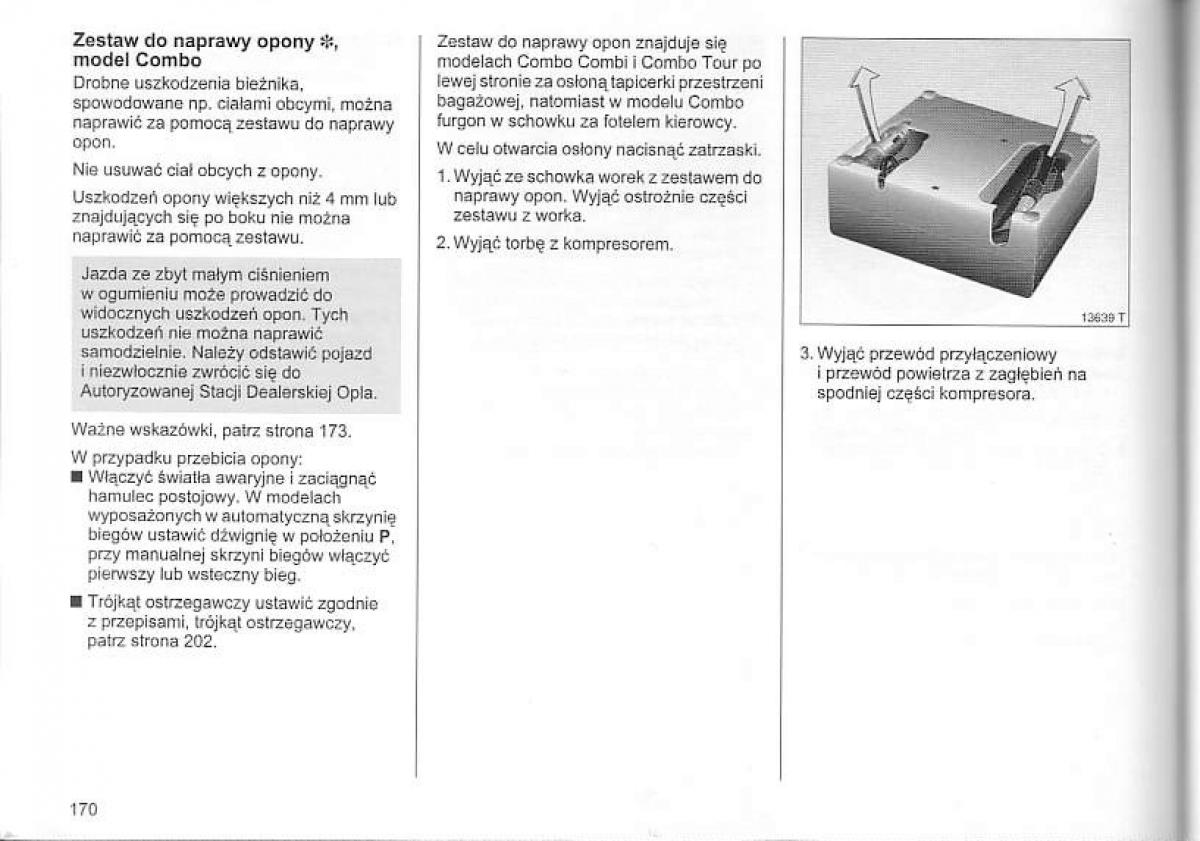 Opel Corsa C instrukcja obslugi / page 174