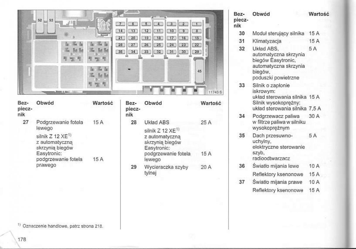 Opel Corsa C instrukcja obslugi / page 182