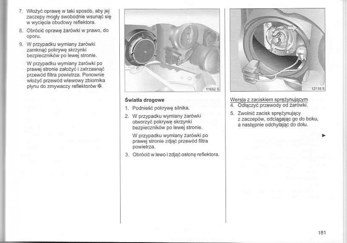 Opel Corsa C instrukcja obslugi / page 185