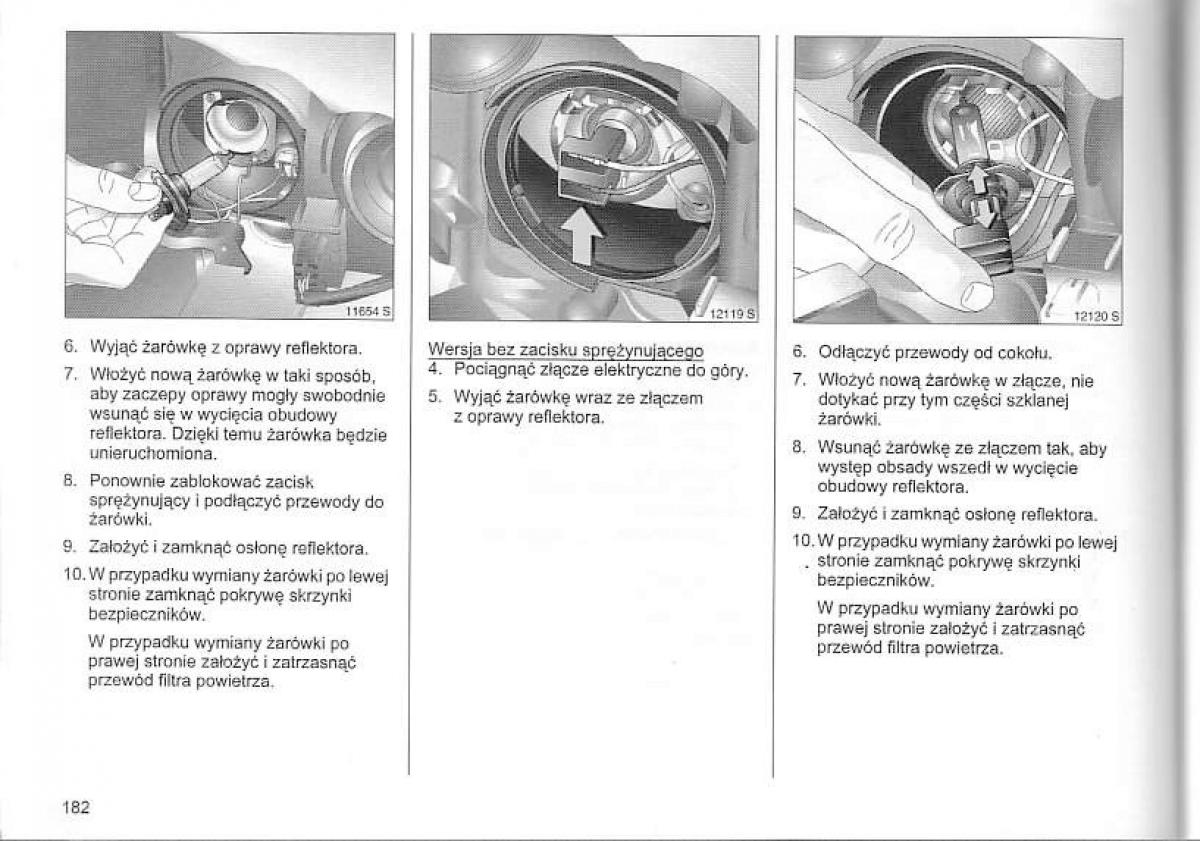 Opel Corsa C instrukcja obslugi / page 186