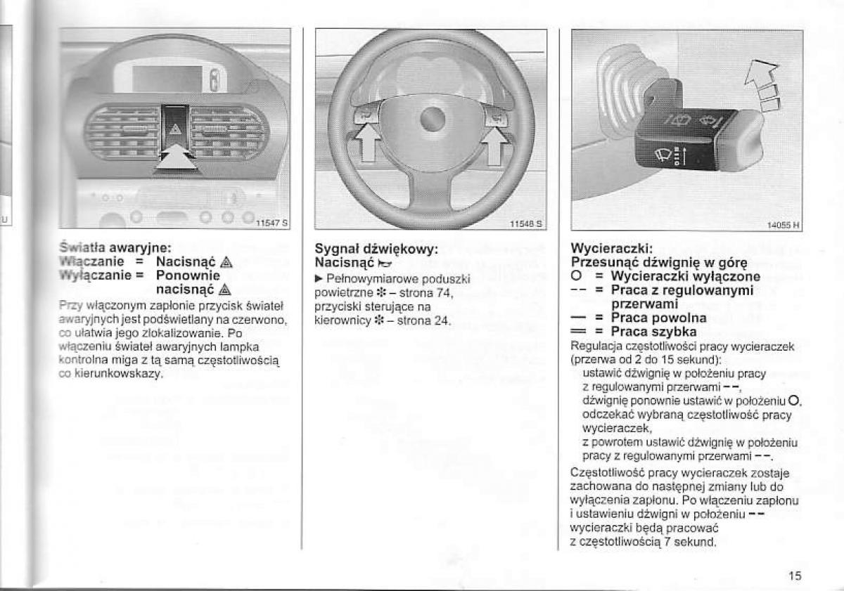 Opel Corsa C instrukcja obslugi / page 19