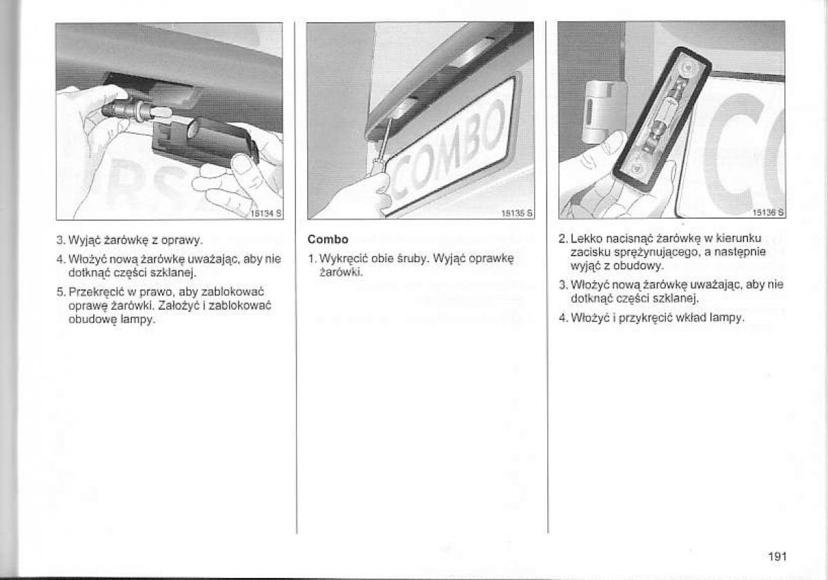 Opel Corsa C instrukcja obslugi / page 195