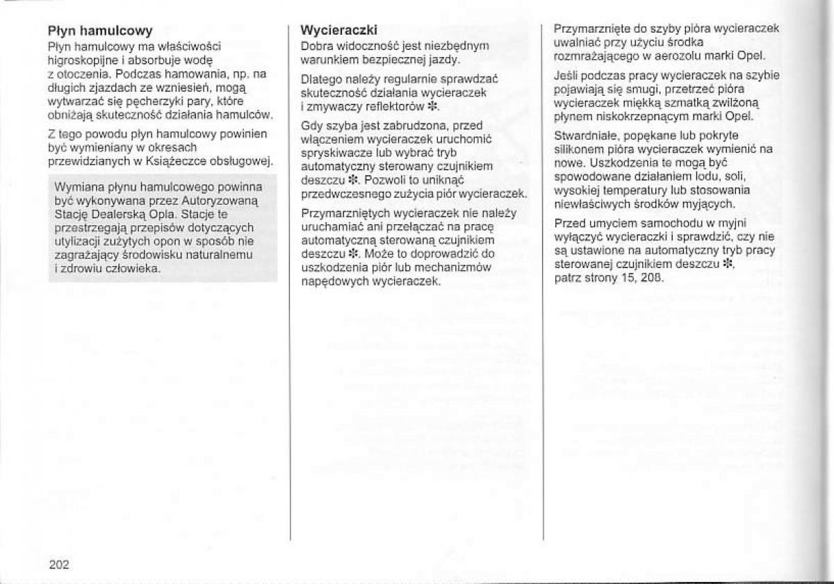 Opel Corsa C instrukcja obslugi / page 206