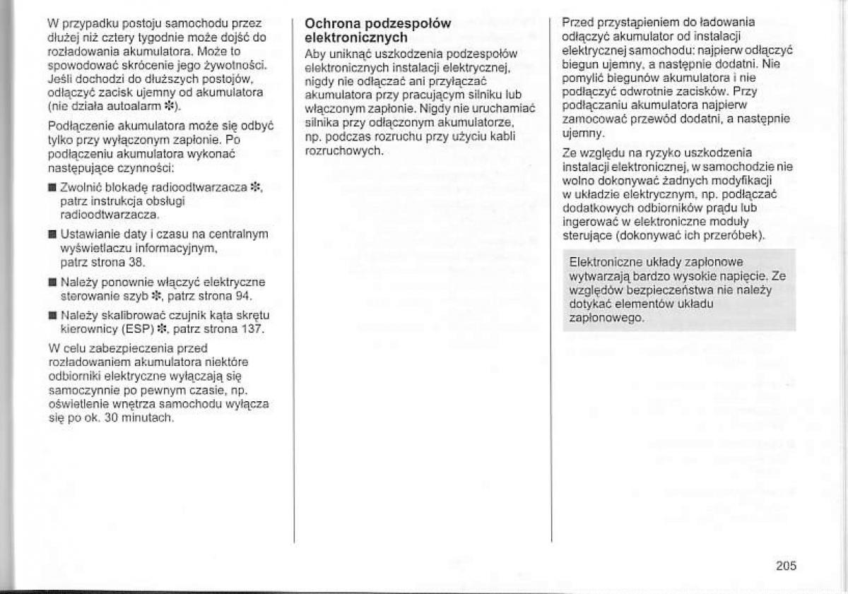 Opel Corsa C instrukcja obslugi / page 209