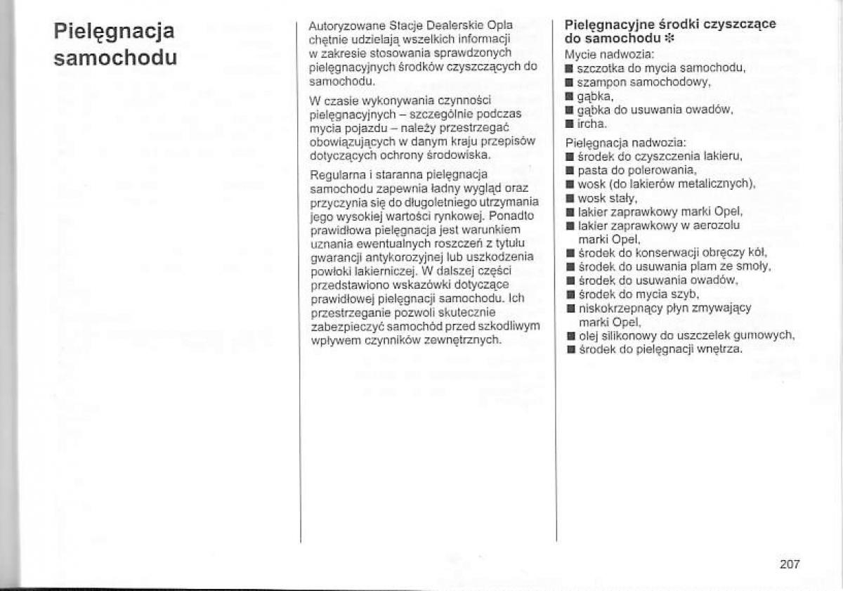 Opel Corsa C instrukcja obslugi / page 211