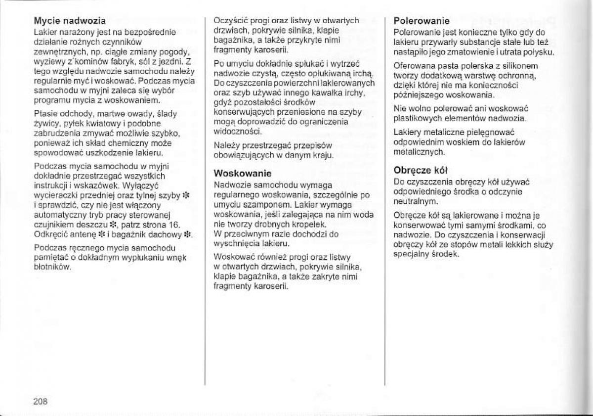 Opel Corsa C instrukcja obslugi / page 212