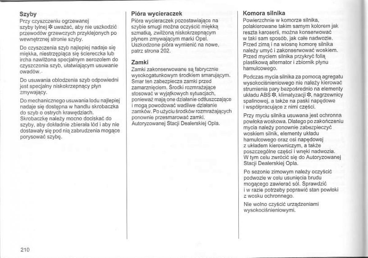 Opel Corsa C instrukcja obslugi / page 214