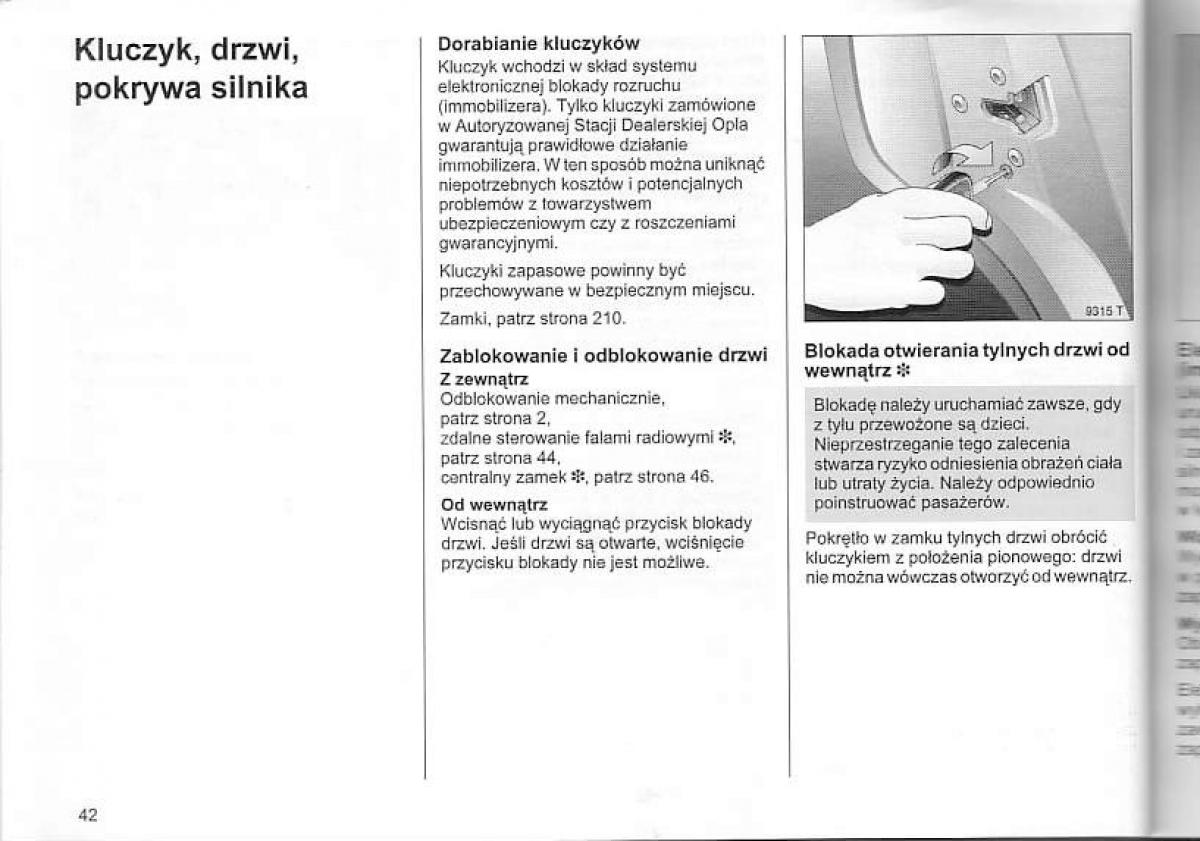 Opel Corsa C instrukcja obslugi / page 46