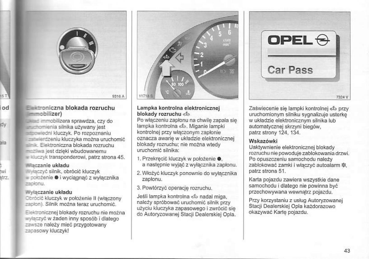 Opel Corsa C instrukcja obslugi / page 47