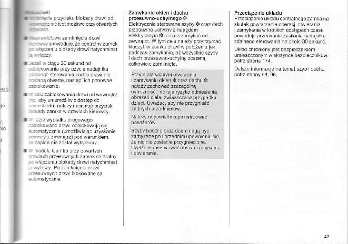 Opel Corsa C instrukcja obslugi / page 51