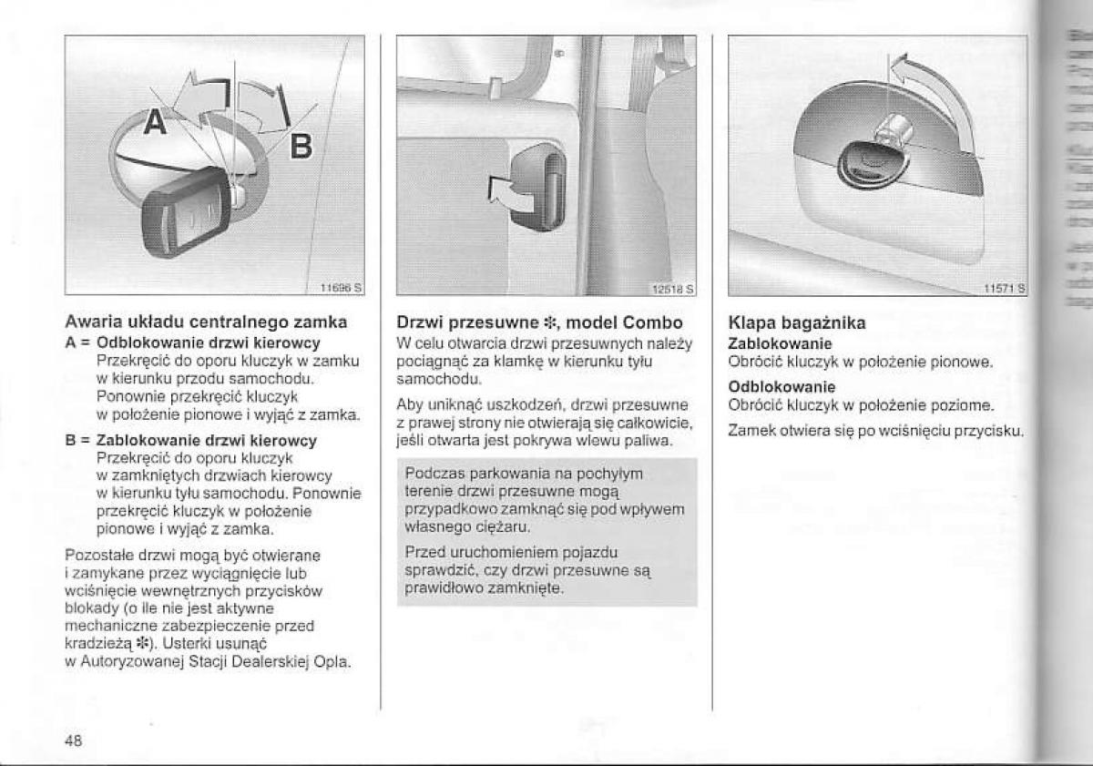 Opel Corsa C instrukcja obslugi / page 52