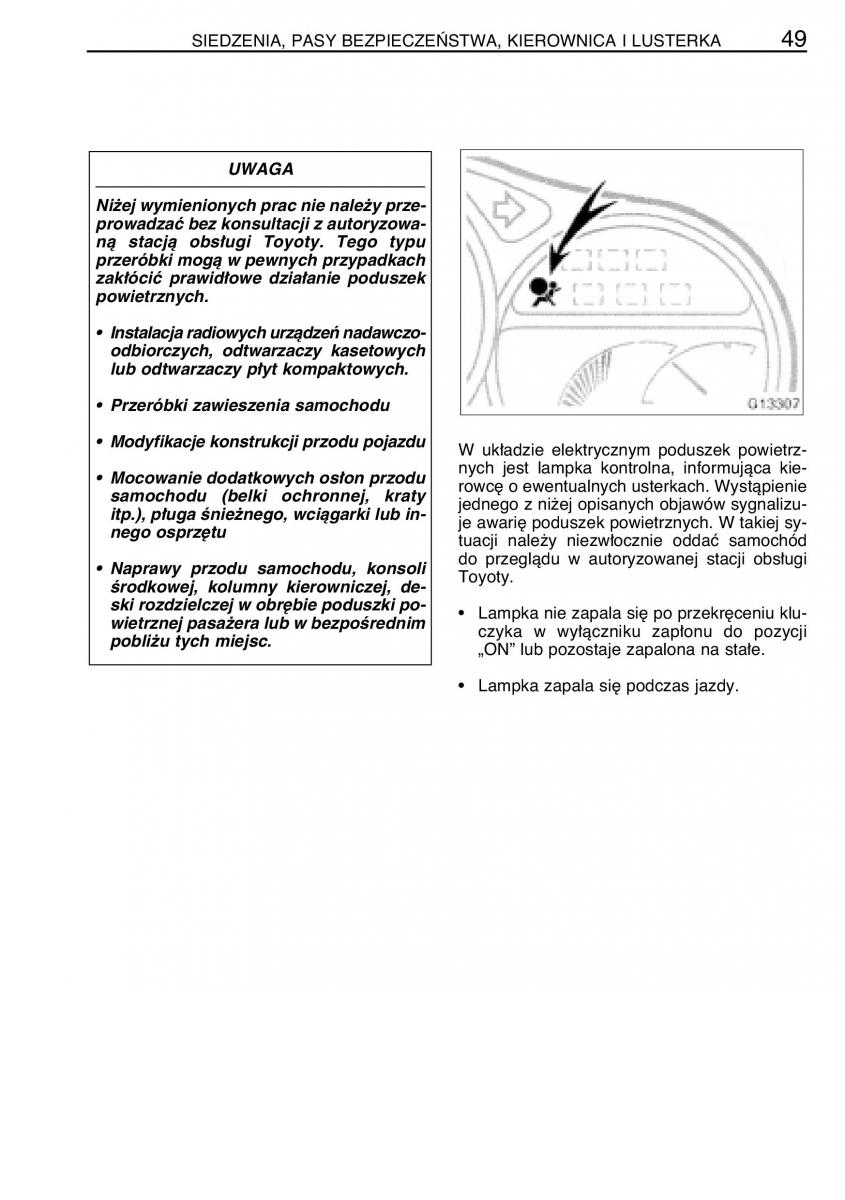 manual  Toyota Celica VII 7 instrukcja / page 56