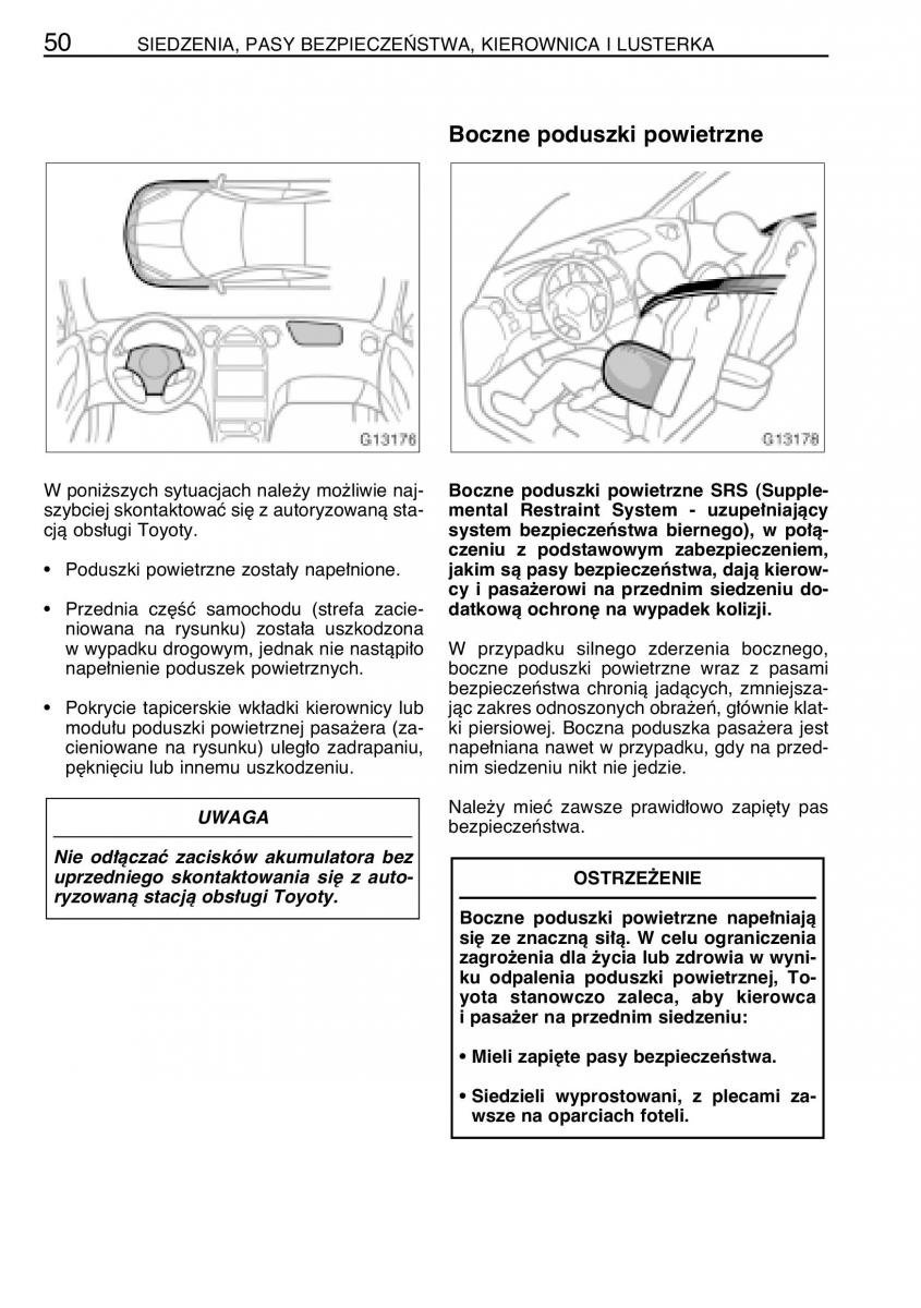 manual  Toyota Celica VII 7 instrukcja / page 57