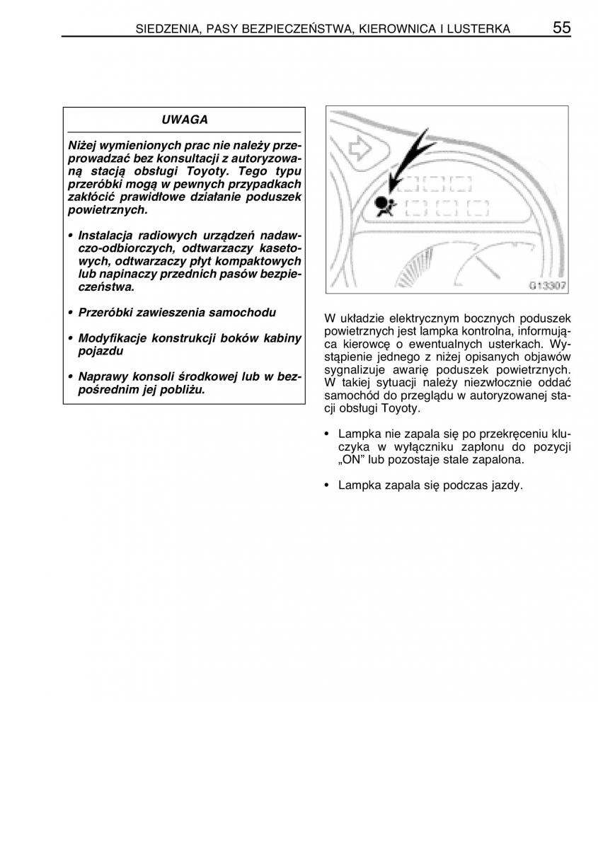 manual  Toyota Celica VII 7 instrukcja / page 62