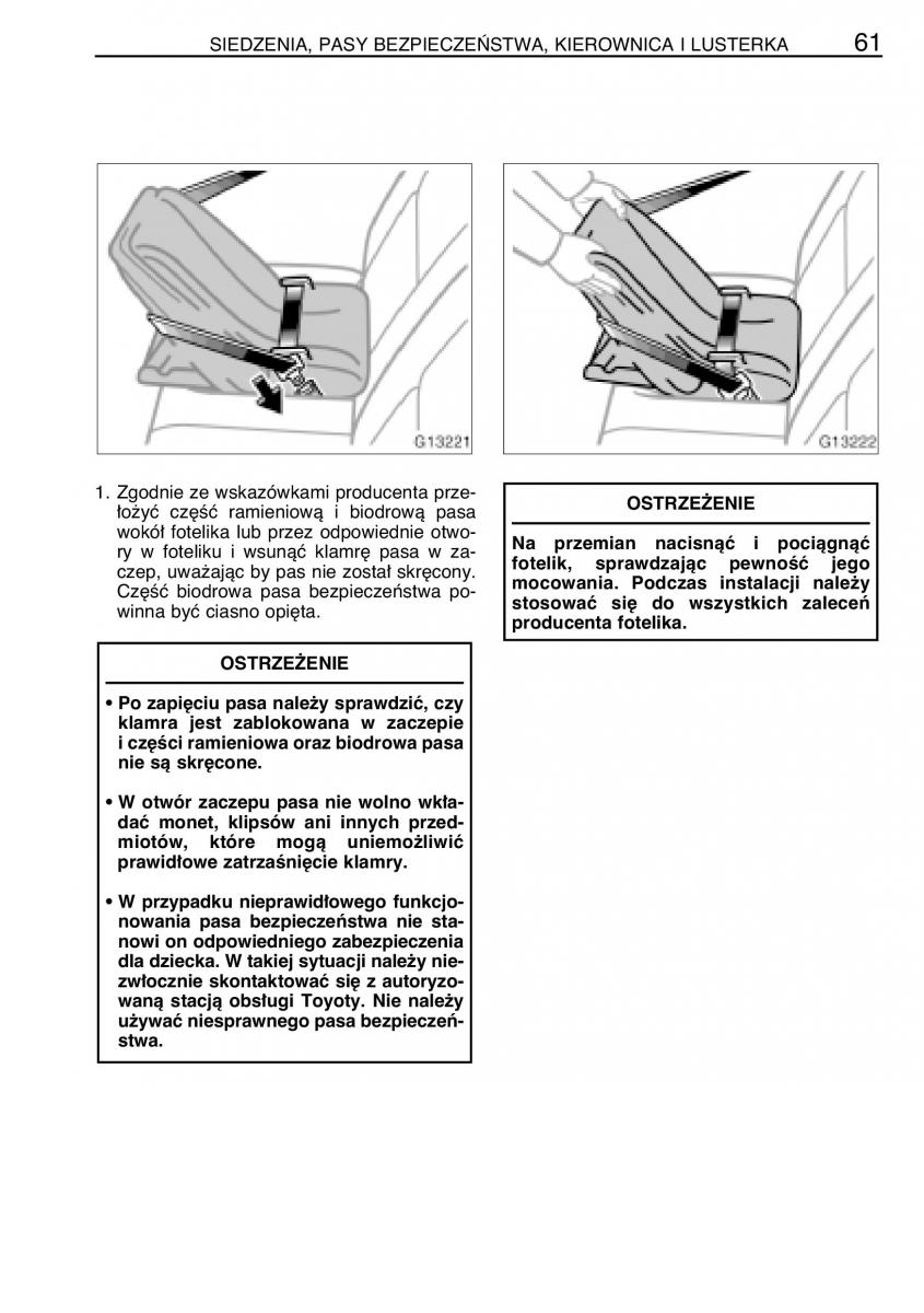 manual  Toyota Celica VII 7 instrukcja / page 68