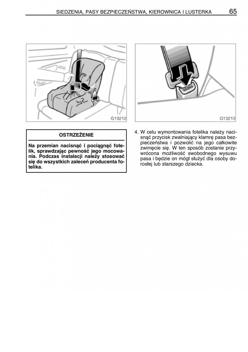 manual  Toyota Celica VII 7 instrukcja / page 72