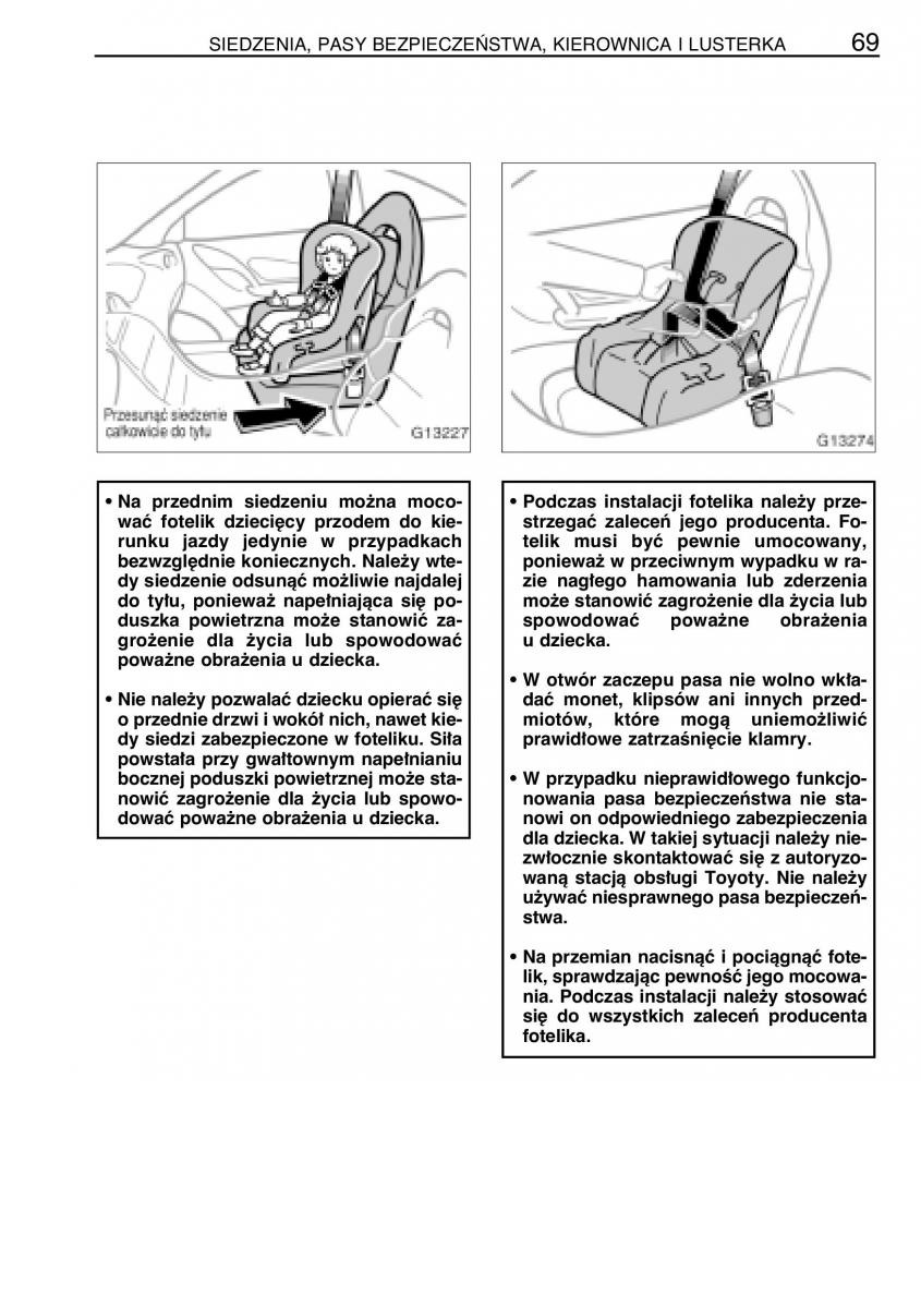 manual  Toyota Celica VII 7 instrukcja / page 76