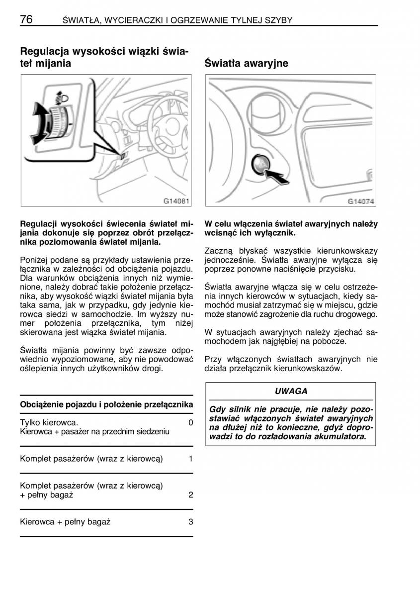 manual  Toyota Celica VII 7 instrukcja / page 83