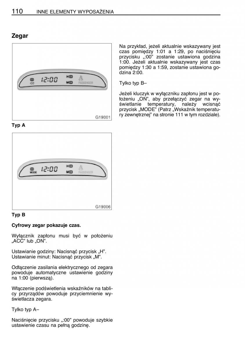 manual  Toyota Celica VII 7 instrukcja / page 117