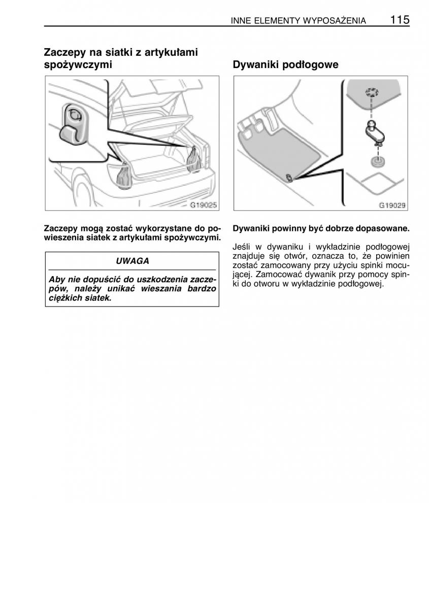 manual  Toyota Celica VII 7 instrukcja / page 122