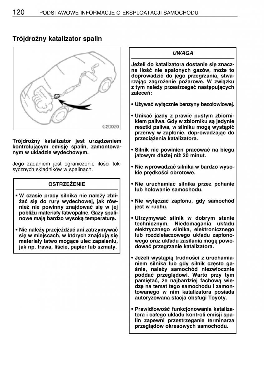 manual  Toyota Celica VII 7 instrukcja / page 127