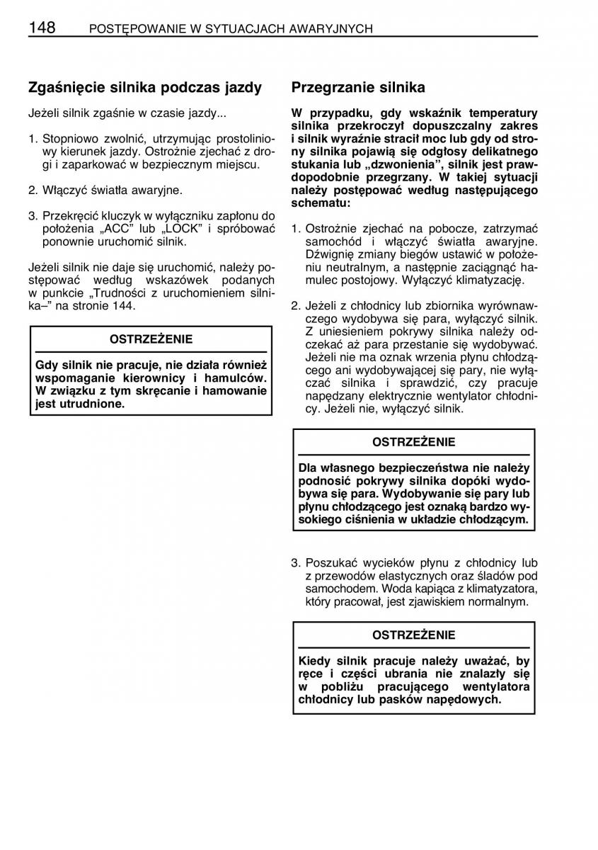 manual  Toyota Celica VII 7 instrukcja / page 155