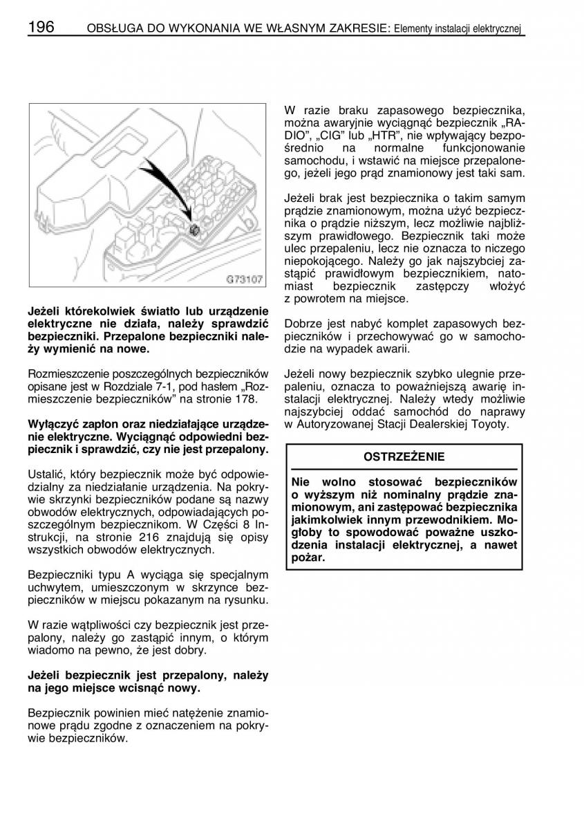 manual  Toyota Celica VII 7 instrukcja / page 203