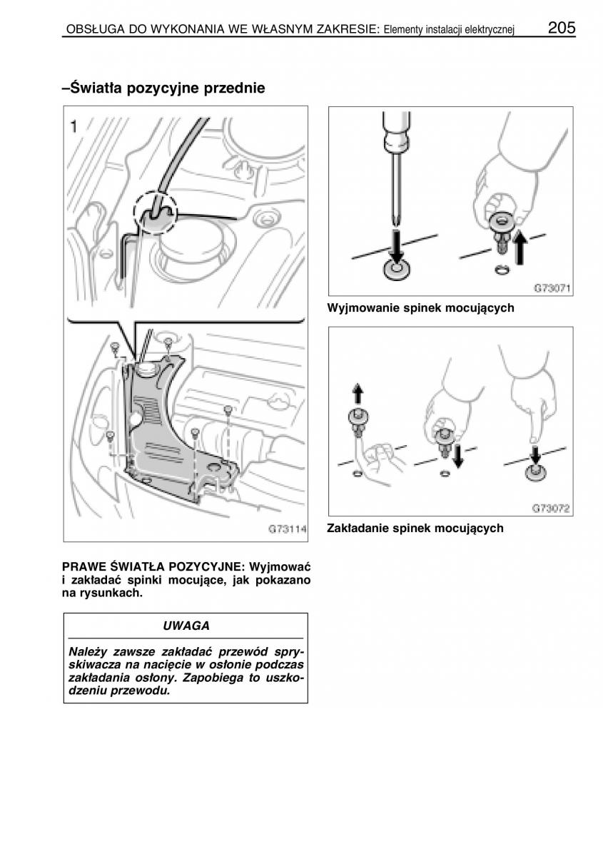 Toyota Celica VII 7 instrukcja obslugi / page 212