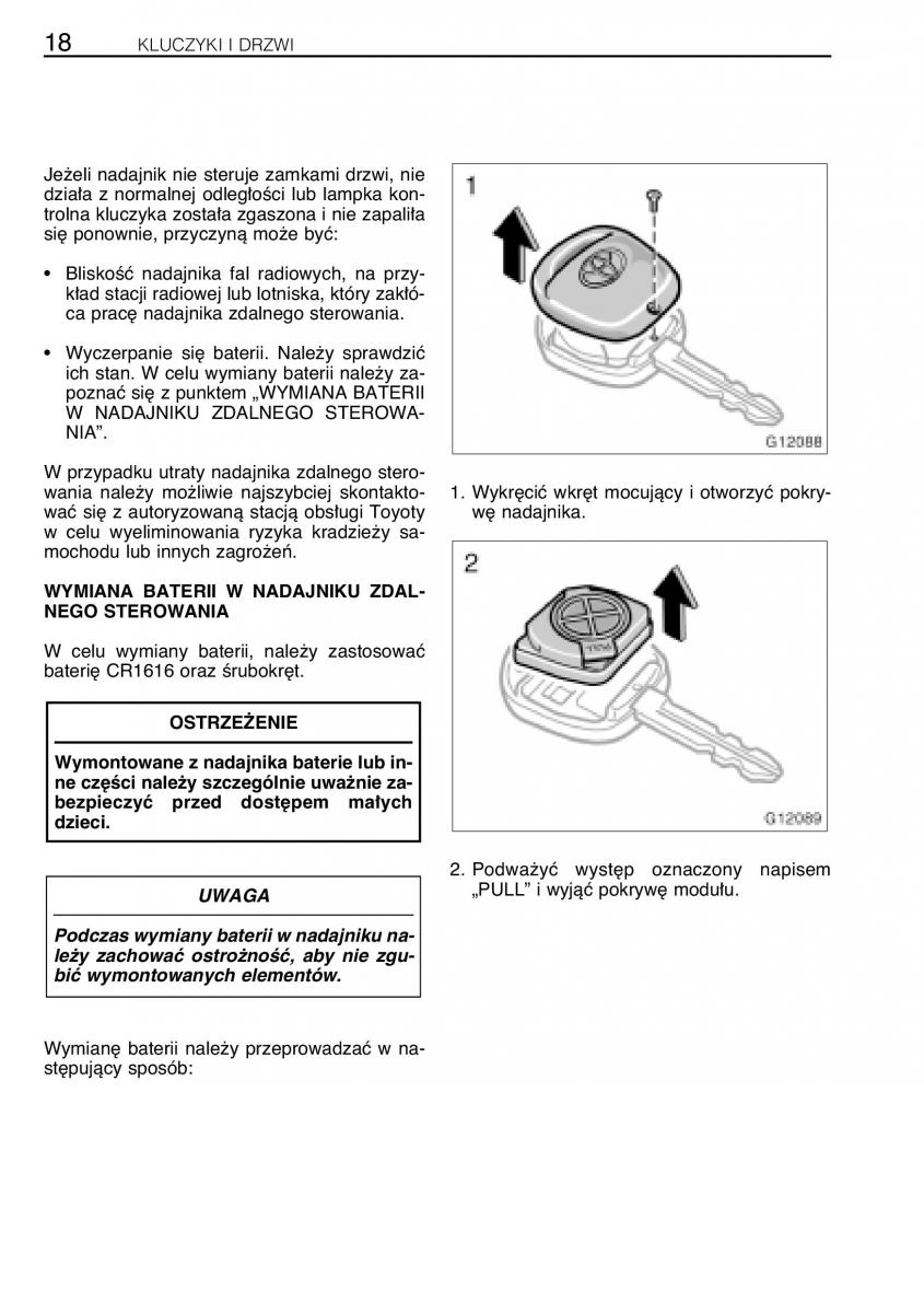 manual  Toyota Celica VII 7 instrukcja / page 25