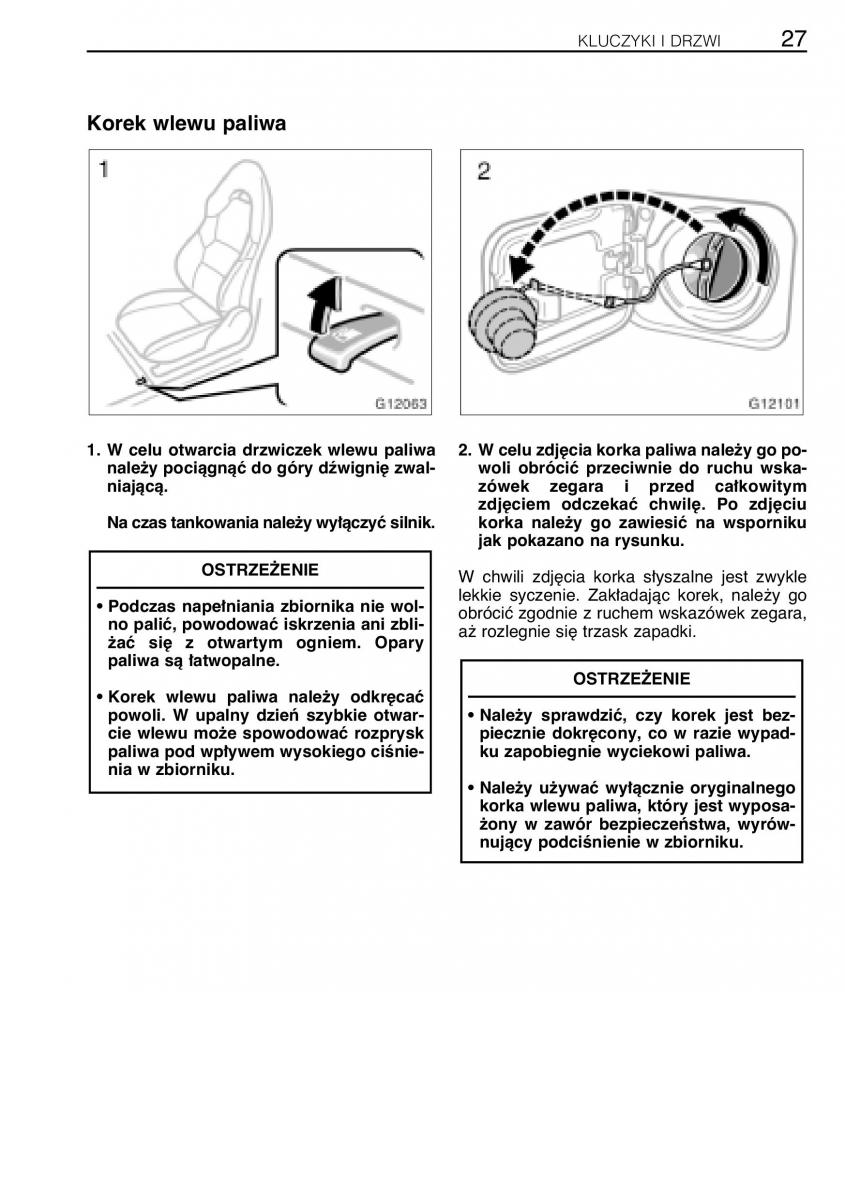 Toyota Celica VII 7 instrukcja obslugi / page 34