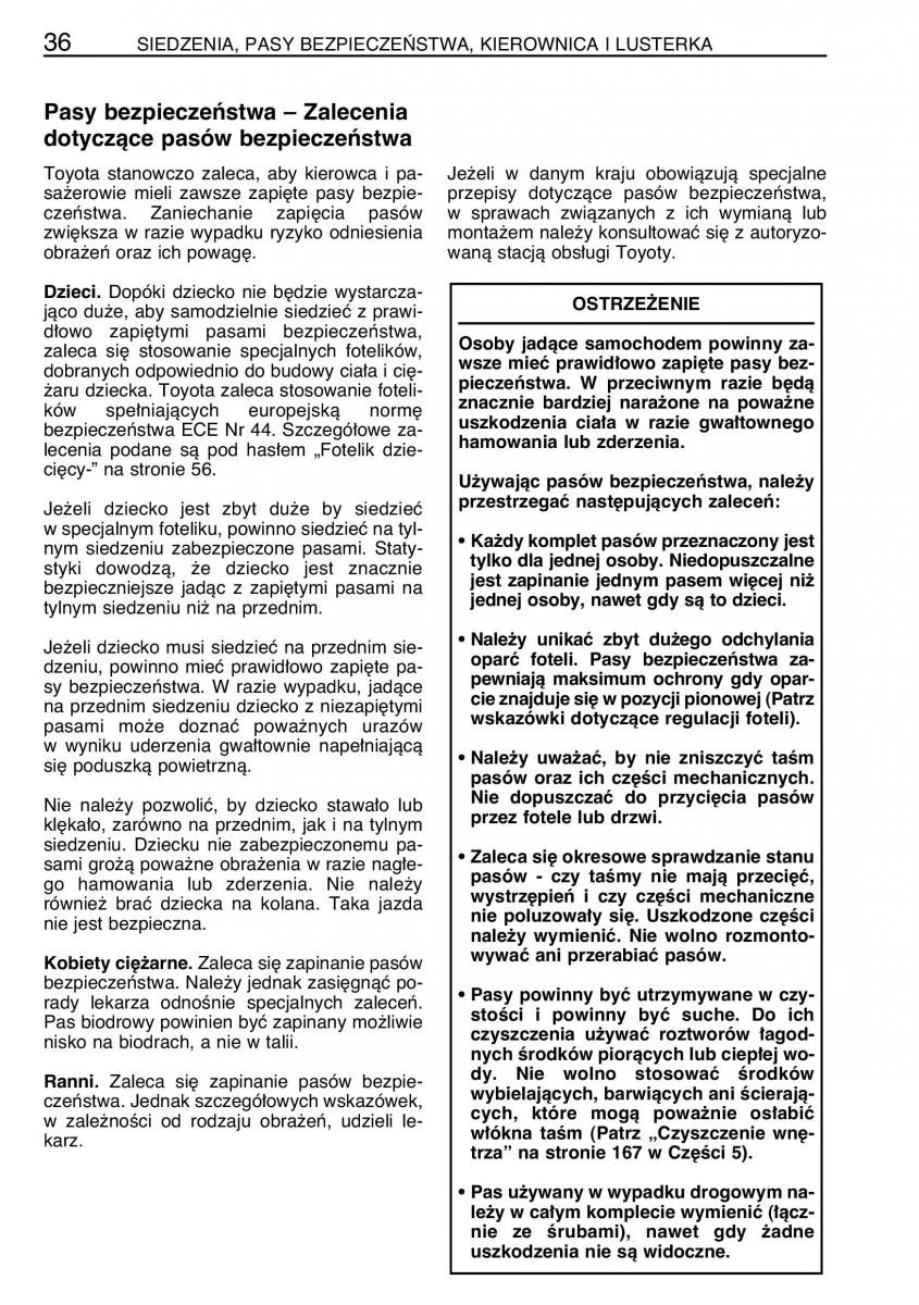 manual  Toyota Celica VII 7 instrukcja / page 43