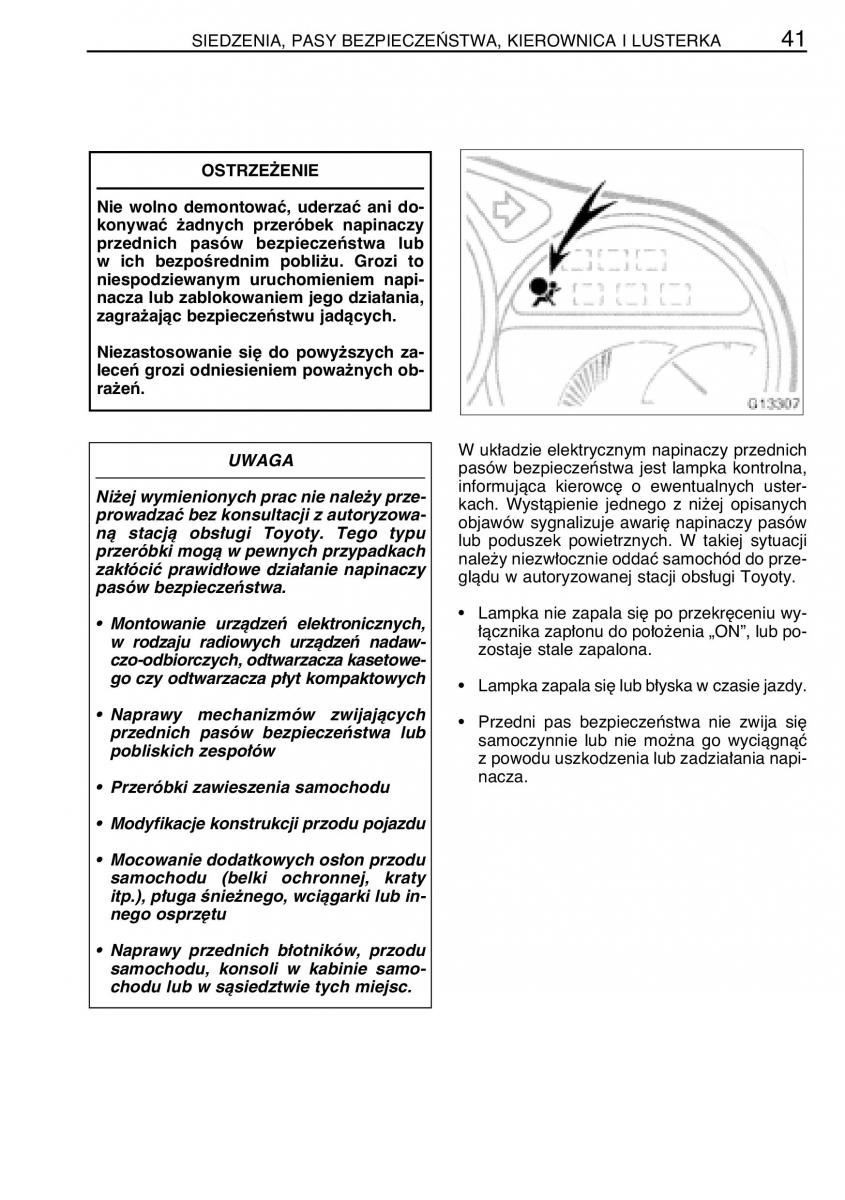 manual  Toyota Celica VII 7 instrukcja / page 48