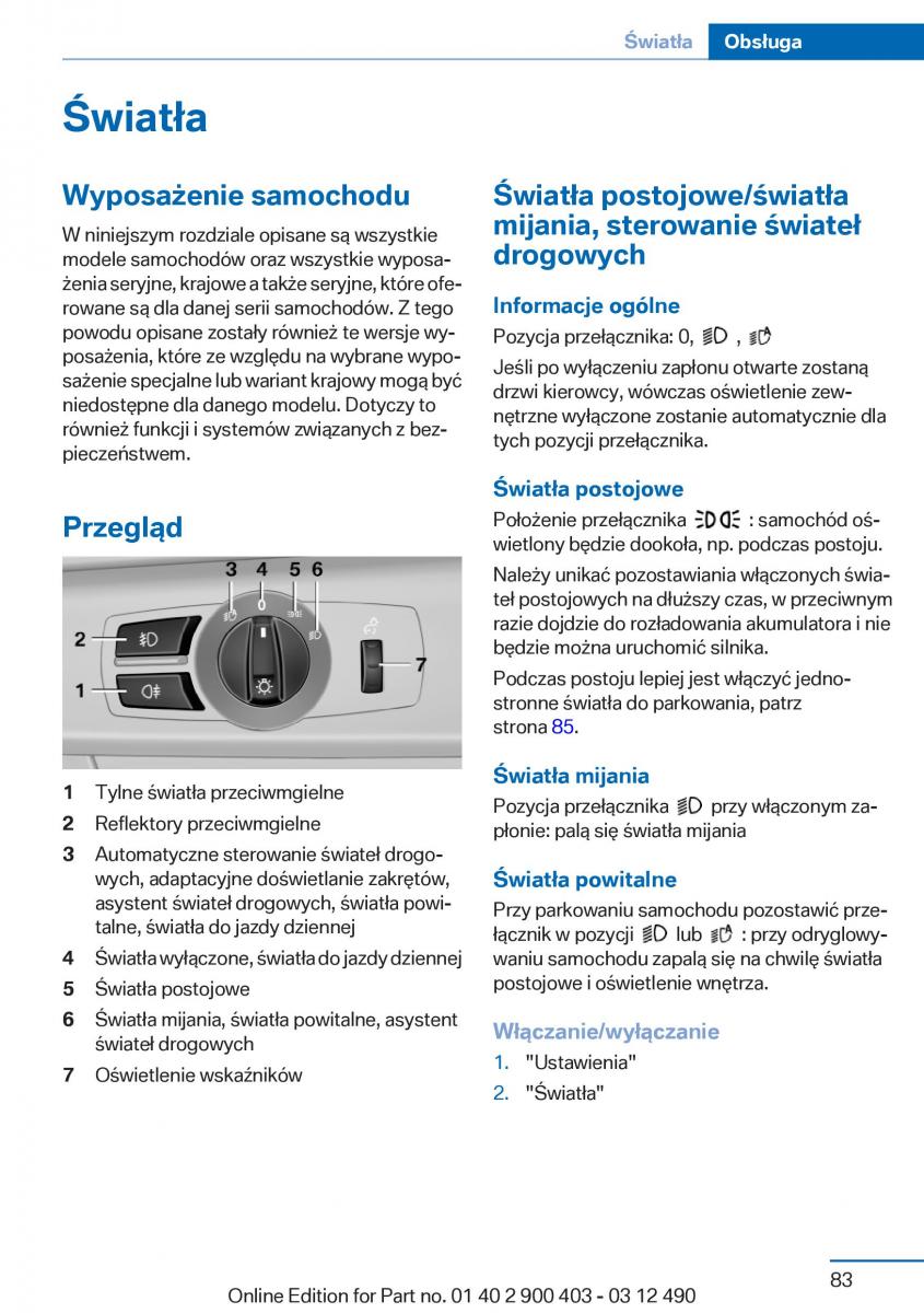 manual  BMW 6 F06 Gran Coupe Instrukcja / page 83