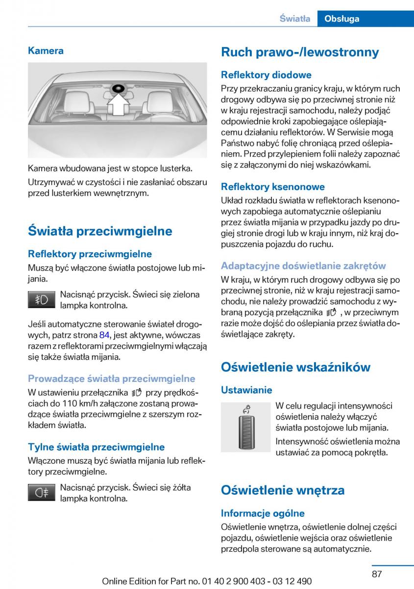 manual  BMW 6 F06 Gran Coupe Instrukcja / page 87